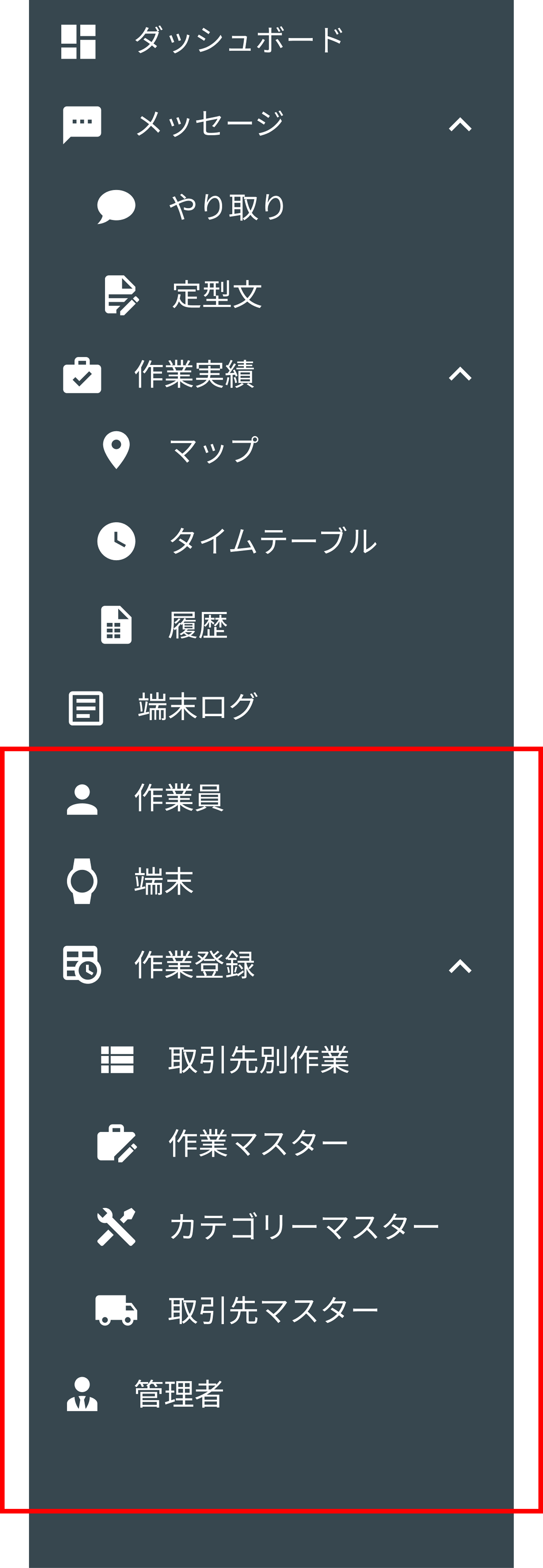 サイドメニュー